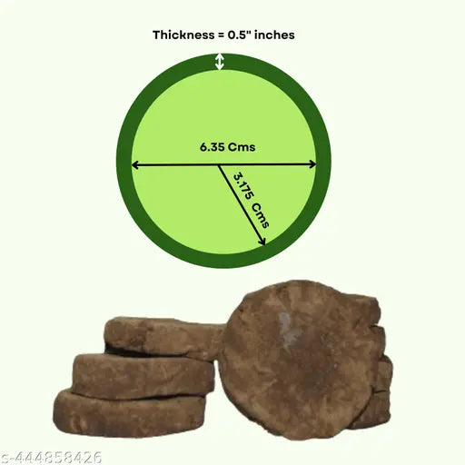 Pasuthai Desi Cow Dung Cake(Small) - 52 Pcs | Agnihotra, Havan, Yagya Puja, Navratri Agyari, Cultural, Spiritual Events