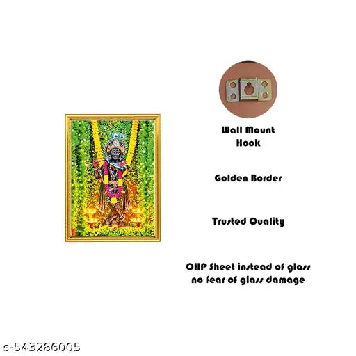 Neeb Karoli Baba 9X12 Inch Golden Photo Frame Kainchi Dham Neem Karauli Baba photo frame/ picture frame/ frame for photos/ picture holder/ wall photo frame/ tabletop frame/ custom photo frame/ digital photo frame