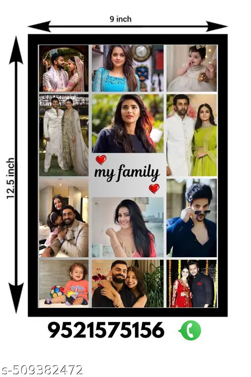 Vanshika enterprises..   A4 size customized photo frame, personal Photo frame collage frame, gift frame, Anniversary gift photo frame, birthday gift for loved ones