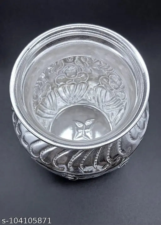 ASTA LAKSHMI CHAMBU MADE OF GERMAN SILVER PLATING  Puja Articles