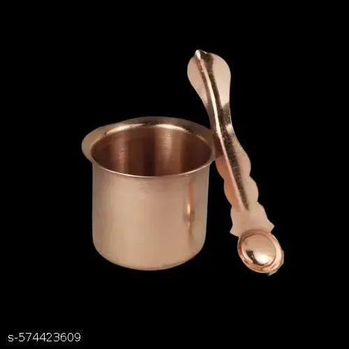 Copper PanchPatra 4.5 for Pooja use For Thakurji.or Jal Arpan.