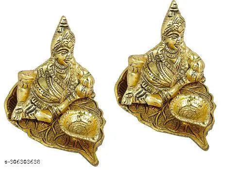 Kuber Deepak murti set of 2 for money and vastu for Showpiece item, Home decoration, Room decoration, Temple decoration, Office decoration Gift item