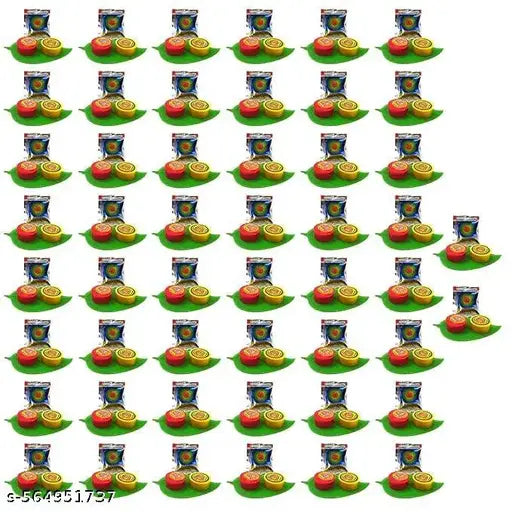 PMW - Leaf Thamboolam with Vakka - Leaf Shape Thamboolam Pasupu Kumkum - Fancy Leaf Set Combo with Haldi Kumkum - Thamboolam with Vakka Set for Pooja (50)