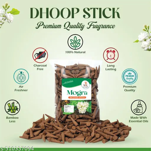 Incense Dhoop Cones mogra rose kasturi for pooja Natural chandan Fragrance Cones Pack Of 300gm scented cones dhoop incense cones