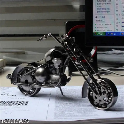 HANDMADE HUB/Iron Bike/Handcrafted Welding Motorcycle/Vintage Decoration Desktop/Table Top Showpiece For Home & Office Decor/Antique Gifting Ornaments.
