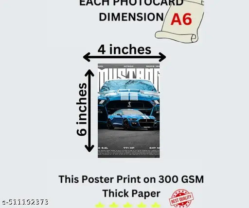 Aesthetic Car Wall Collage Kit || 24pcs (4×6inch) car Aesthetic Posters For Room Decoration Water Resistant Paper Comes With Adhesive Tape (Car )