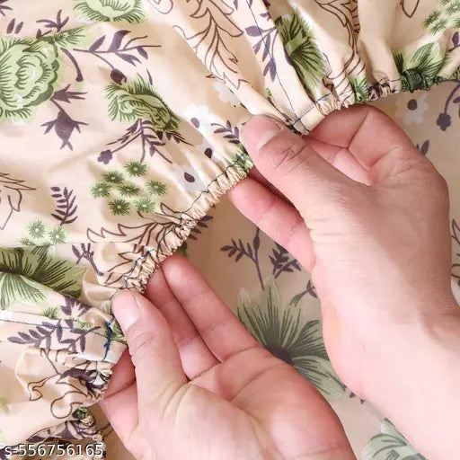 1.5 Ton AC Cover Set – Floral Indoor & Navy Outdoor, Waterproof & Durable