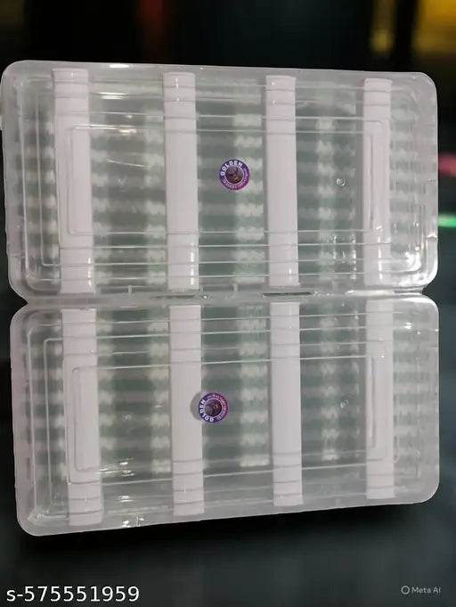2 pcs transparent bangles box with 4 rod & compartments