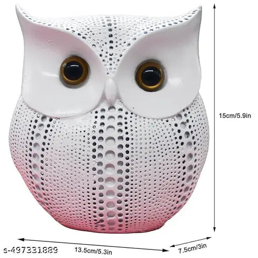 Elegant White Owl Showpiece - Good Luck Vastu Decor for Home & Office