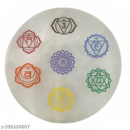 Chakra Selenite Plate To Charge Crystal  For Charging Crystal Plate For Vastu