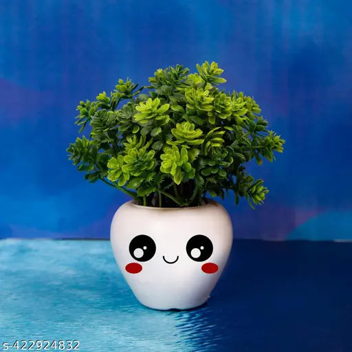 Set of 3 Artificial Plant For Home Decor or Office Décor Also Plant Suitable For Table , Flower & Plant Specially Decor For Bed Room Decorationet Bonsai Wild Artificial Plant with Pot
