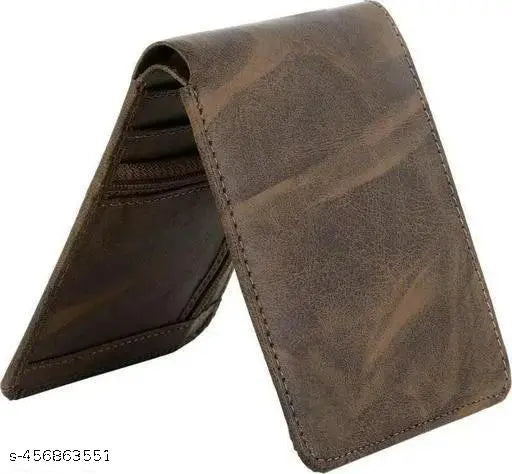 ♥️ARFA, Premium Quality Men,Casual, Evening/Party, Formal 2 Zip Brown Artificial Leather Wallet ( 5 Card Slots )