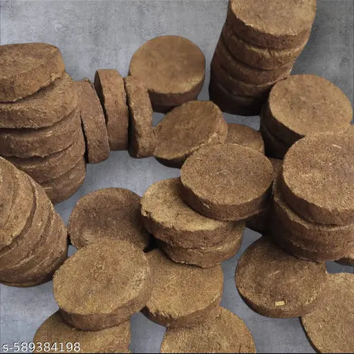 Pack of 24 || Natural Desi Cow Dung Cake for Havan, Pooja, | Chemical-Free & Eco-Friendly, Dhuna puja , Cow dung , Desi cow dung cake, kanda , Gober ke kenda , Upla dung , Corofitam desi gow , Upela , Gober upela , Goitha , Chipri dung , Gober k upela hav