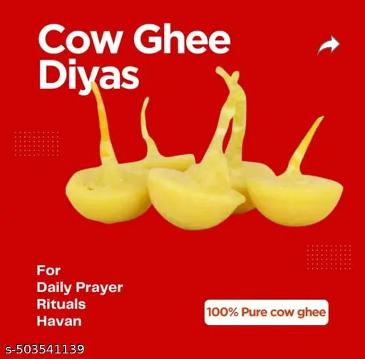 Pack of 50 Cow Ghee jyotbatti, for puja and aarti