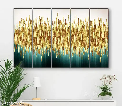 1Artofcreation Set of 5 modern art 6MM MDF large Premium Panel wall painting 24 Inch x 40 Inch