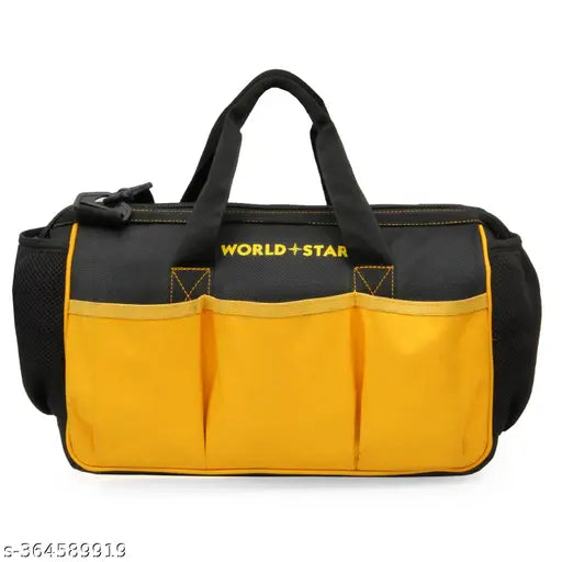 tool bag super durable and strong. It has bottom support cardboard and bolts. It is water-resistant which makes it easy to carry around in every weather condition