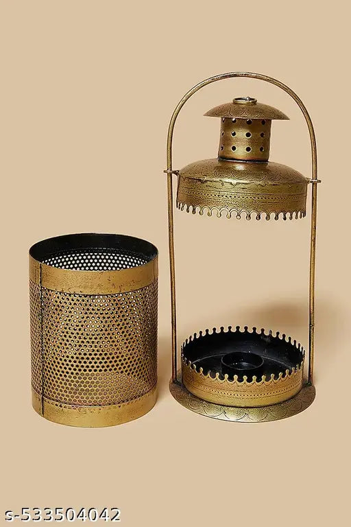 JODHPUR CRAFTS Tealight Candle Holder & Showpiece | Handcrafted Diya Lantern Candle lamp Diya Stand for Wall Hanging & Home Decor | Diwali Decor Showpiece