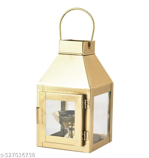 Akhand Diya Stand For Home Temple Pooja , Akhand Diya , Diya Stand With Glass Cover , lantern with candle , decorative laltern
