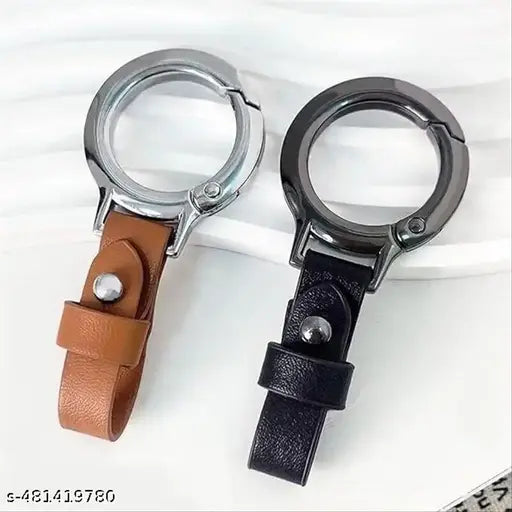 Leather Belt Loop Keychain Keyholder for Car Keys ( Pack of 2 )