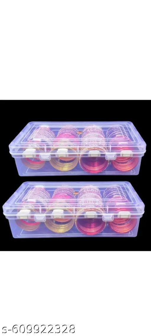 Kangan Storage Box – Transparent Plastic Bangle Organizer  Buy 4 Get 1 FREE Offer!