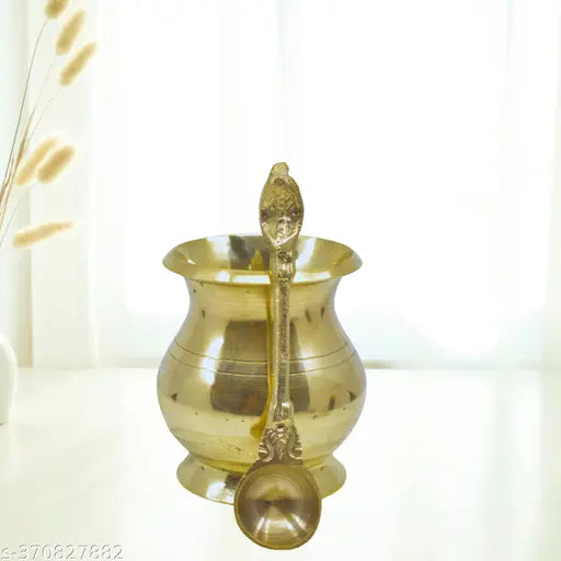 Timeless Pooja Lota and Spoon Set Panch Patra Charnamrit