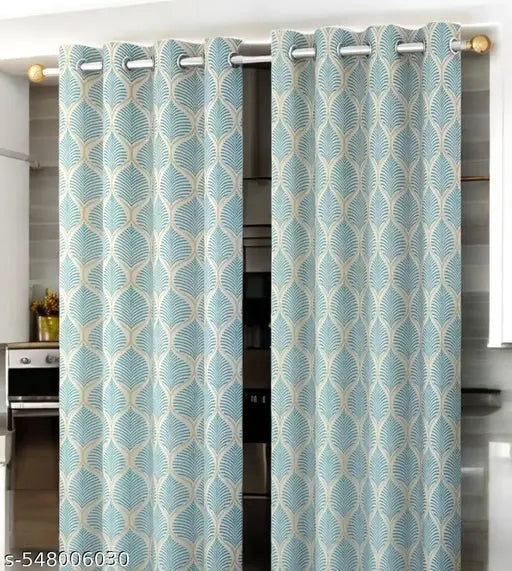 Polyeter Eyelet Grommet Curtains for Windows and Doors, Pack of 2pcs