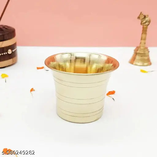 Sanatan Siddhi Brass Panchapatra & Uthirani Set | Holy Water Serve Set
