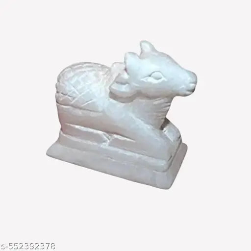 Premium White Marble Nandi Idol | Shiv Ji Vahan Murti for Pooja Mandir & Home Decor Bring spirituality and positivity to your space with this Premium White Marble Nandi Murti (Shiv Ji Vahan).  Crafted from high-quality white marble with smooth finishing.