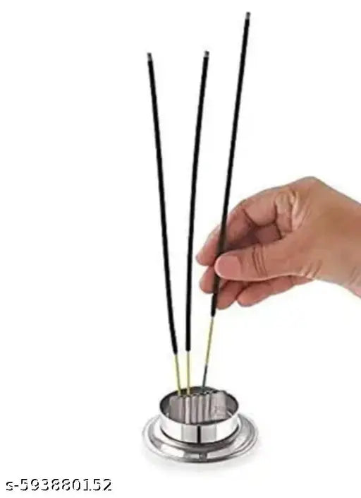 Stainless Steel Agarbatti Holder Stand with Cover – Incense Stick & Dhoop Stand for Pooja, Home Temple & Decoration