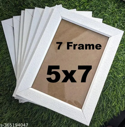 White 5x7 Photo Frame , Photo Frame Family, Frame Photos Glass Wall Photo Frames Wood, Customized Gift Best Friends Reel Photo Collage gift for Friends, BFF with Frame, Birthday Gift,Anniversary Gift Wall (1" White 5X7-7)