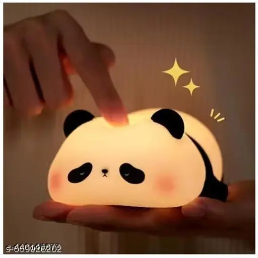 Cute Sleeping Panda, USB Rechargeable Soft Silicone Touch Sensor Bedside Pat (PACK OF 1,MULTICOLOR)