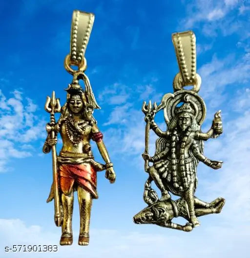 Trending stylish gold plated brass bholenath shanker Shiva kali maa locket without chain pandent nacklace for boy/men and girls/women