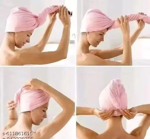 Hair Towel Wrap Turban Microfiber, Hair Drying Towels Quick Dry Hair Hat Drying Shower Head Towels Wrapped Bath Cap Anti Frizz Hair Care Dryer Towel for Women Girl Wet/Long/Curly/Thick Hair Shower Caps heavy quality hair wrap towel (EXPORT QUALITY) (MULTI