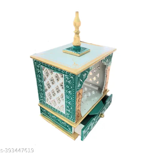 Puja Mandir White & Gold Color