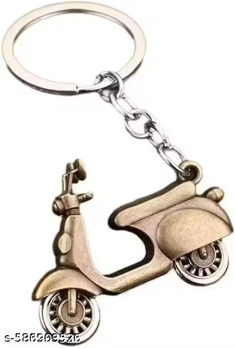 Bronze Metal scooty keychain For Both Men And Women Scooter Keychain Keyring