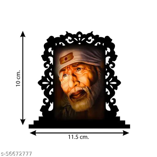 AUTOEASY Saibaba idol for Car Dashboard sai baba Idol for home Lord Spiritual Gift Item & Statue for Bhagwan Temple Pooja Home Decor Office Study Table Holy Statue Sai Decorative Showpiece