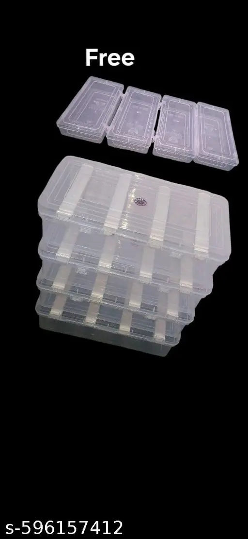 Buy 4 Bangles Box Get 4 Kangan Box Free | Transparent Bangle & Kangan Storage Set