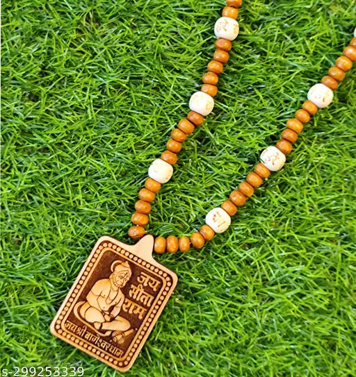 Hare Ram Hare Krishna Bead Tulsi kanthi mala With Sandolwood Bead Hanumanji Pendant tulsi kanthi Mala