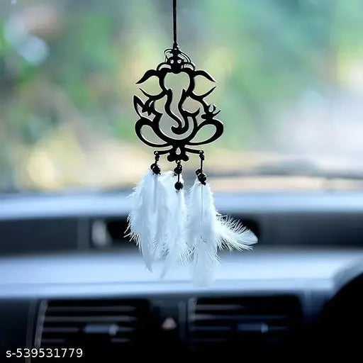 Acrylic Ganesha Hanging for Car Mirror, Dream Catcher, Interior Accessories, Decoration