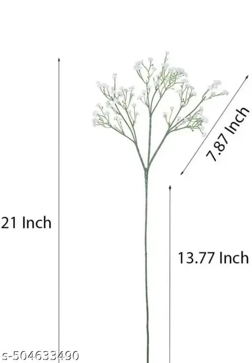 4 Pcs Artificial Baby’s Breath Flowers | Gypsophila Bouquet for Home Decor, Bedroom, Balcony, Garden & Wedding Décoration