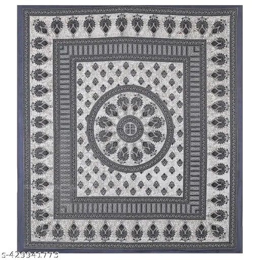 Jaipuri Cotton Double  Bedsheet With 2 Pillow Cover