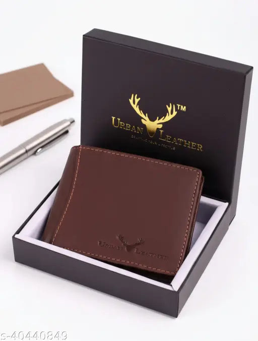 Urban Leather Carter Brown Mens Leather Wallet Leather Wallet for Mens with RFID Blocking Mens Wallet