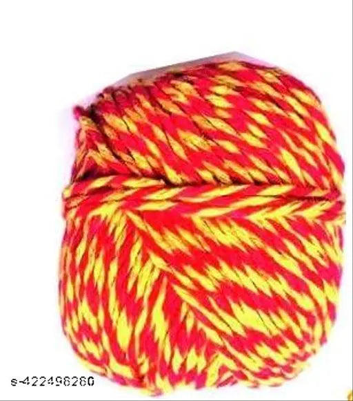PACK OF 5 Home Cotton Moli, Mauli, Kalava, Red and Yellow Cotton Moli, Traditional Cotton Kalava, Mauli Dhaga