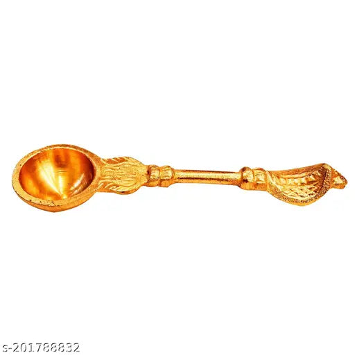 Pooja Ghar Copper Nag Spoon 5 inches for Panchpatra and Havan Pack of 2
