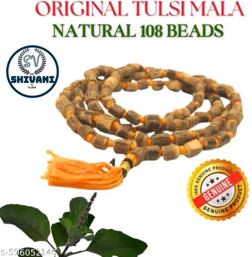 Tulsi Jaap Mala with 108Beeds Mala | Pure Tulsi Ram Jaap Mala for  Meditation