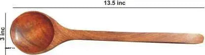 Wooden Round Spoon Flip/Spatula/Ladle for Cooking/ Serving | Kitchen Tools | No Harmful Polish | Naturally Non-Stick | Handmade -