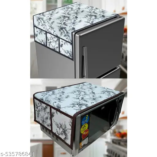 Krishna E premium quality water proof Fabric Fridge Cover with 1 pec Oven Cover,Water proof Fabric, Set of 2 pec