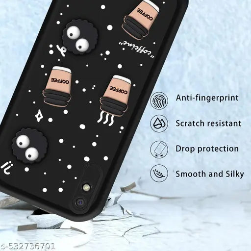 Casetastic Back Cover for Redmi 9A Sport | Cute Fun Cartoon 3D Ball Coffee Rubber Case Body Protection | Rubbber Back Cover