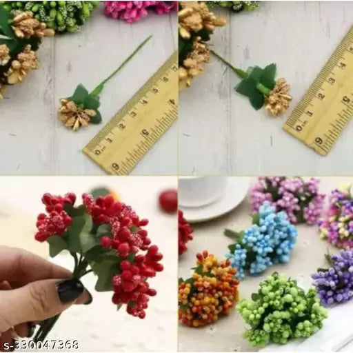 Pollen Flowers ( Multy colour,72 Piece) Jewellery, Tiara Making hair accessories Artificial Plant, Flower and Shrubs