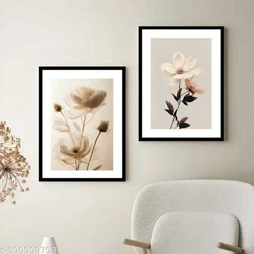 Flower Wall Painting For living Room Bedroom Decoration Premium Art Framed Wall  Painting With Frame For Home Decor